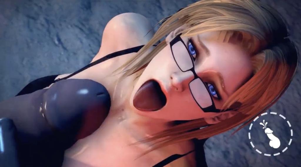 3D眼镜娘惨遭两丑陋怪物轮番凌辱